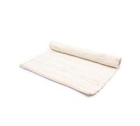 Small Indian Handloom Cotton Rug - Cream