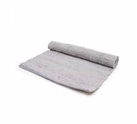 Small Indian Handloom Cotton Rug - Grey, Soft & Durable Decor