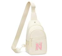 Small Initial Sling Crossbody Bag Fanny Pack for Girls Women Cute Chest Cross Body Bag Personalized Gift, Black, L