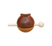 Small Instruments Wooden Fish Temple Block, Knock Instrument Toy Drum Decoration for Meditation Work Travel Outdoor Living Room