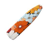 Small Ironing Board Cover Orange Light Blue Flower Elasticated Ironing Board Covers Edge Thick Padded Heat Resistant Polyester Fiber For Home Laundry