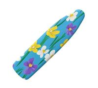 Small Ironing Board Cover Purple Yellow Flower Blue Elasticated Ironing Board Covers Edge Thick Padded Heat Resistant Polyester Fiber For Home Laundry