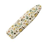 Small Ironing Board Covers 90 x 30 Colorful Flowers Bungee Elasticated with Padding, Resists Scorching and Easy Fit Mini & Portable Ironing Boards Cover