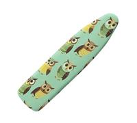 Small Ironing Board Covers 90 x 30 Green Animals Bungee Elasticated with Padding, Resists Scorching and Easy Fit Mini & Portable Ironing Boards Cover