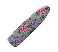 Small Ironing Board Covers 90 x 30 Green Leaves Bungee Elasticated with Padding, Resists Scorching and Easy Fit Mini & Portable Ironing Boards Cover