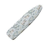 Small Ironing Board Covers 90 x 30 Green Plants Bungee Elasticated with Padding, Resists Scorching and Easy Fit Mini & Portable Ironing Boards Cover