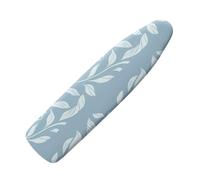 Small Ironing Board Covers 90 x 30 Leaves White Bungee Elasticated with Padding, Resists Scorching and Easy Fit Mini & Portable Ironing Boards Cover