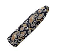 Small Ironing Board Covers 90 x 30 Retro White Orange Bungee Elasticated with Padding, Resists Scorching and Easy Fit Mini & Portable Ironing Boards Cover