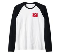 Small Isle of Man Flag 3 Legs Proud Manx Pride Tynwald Day Raglan Baseball Tee