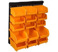 Small Items Storage Panel with 9 Small Containers + 6 Medium. Polypropylene.