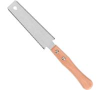 Small Japanese Hand Saw for Fine Cutting Wood,Double Edged 11/17 TPI Flush Cut Saw, Wooden Handle Fine Tooth Pull Saw for Wood, Bone, PVC, Tree Pruning, Camping, Hunting, Non-Ferrous Metal, Solid TPR