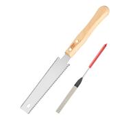 Small Japanese Hand Saw for Woodworking Tools, Double Edged 11/17 TPI Japanese Pull Saws for Woodworking Fine Cutting, Fine Tooth Pull Saw Handsaw for Trimming Pruning Wood Cutting Tools + 1 File