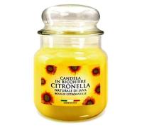 Small Jar Citronella Candle for Outdoor Use Clean Burning Scented Wax for Garden & Patio, Yellow