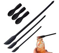 Small Jar Spatula - Silicone Scraper, Double Head Spoon Flexible Non Stick Heat Resistant Tool for Cake Sourdough Butter Cream Mixing Bottle Cleaning Lotion Stirring | Kitchen Cooking Beauty