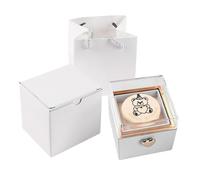 Small Jewelry Box | Small Bear Cake Rotating Jewelry Display Case | Romantic Storage Case for Earring Bracelets Keepsake Travel Women Girls Brides Living Room Bedroom