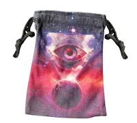 Small Jewelry Pouch - Tarot Card Holder Drawstring Bags,Portable Drawstring Pouch, 13X18Cm Star Eye Pattern Fate Divination Supplies for Tarot Enthusiasts, Magician