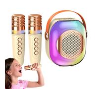 Small Karaoke Machine For,Portable Karaoke Machine for | Microphones Included Karaoke Machine | Heavy Bass Karaoke Machine for Singing Lovers, Bedroom and Stage