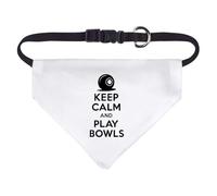 Small 'Keep Calm and Play Bowls' Dog/Cat/Pet Bandana (PD00066125)