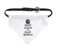 Small 'Keep Calm and Play Bowls' Dog/Cat/Pet Bandana (PD00066127)