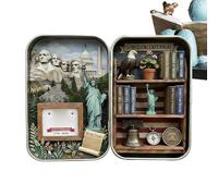 Small Keepsake Box | 250th Vintage Commemorative Metal - American Decorative Lidded Box,for Home Bedroom Living Room Study Office School Desk Table Shelf Party Holiday