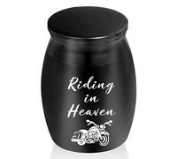 Small Keepsake Urns for Human Ashes Motorcycle Cremation Urns for Ashes Black Little Urn Memorial Ashes Holder Sharing Funeral Urn