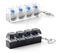 Small Keyboard Fidget Toy With RGB LED Visual Elements And Click Response - Intended For Calming Repetitive Motion In Multiple Settings(A)