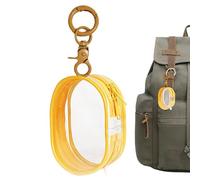Small Keychain Pouch - Compact PVC Bag, Zipper Closure Storage, Cute Mini Carrying Case, Durable Doll Protection Organizer, Practical Multi-Purpose Accessory | Lipstick Cards Keys Travel