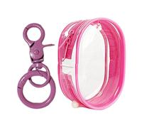 Small Keychain Pouch - Compact PVC Bag, Zipper Closure Storage, Cute Mini Carrying Case, Durable Doll Protection Organizer, Practical Multi-Purpose Accessory | Lipstick Cards Keys Travel