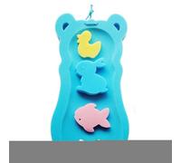 Small Kids Bath Cushion, Soft Sponge Seat Pad, Baby Tub Support with Floating Toys, Interactive Comfortable Bathing Helper for Sink, Counter, or Bathtub During Daily Routines 20.87x10.63x1.97 Inches