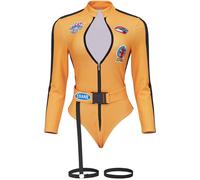 (Small) Kill Bill Costume Beatrix Kiddo The Bride Cosplay Costume Outfits Sexy Bodysuit Jumpsuit for Adult Women