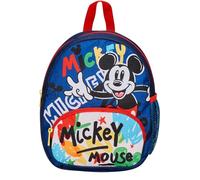 Small Kindergarten Backpack - MICKEY MOUSE, Multicoloured - Side Pockets for Water Bottle, Front Pocket, Nursery Backpack, Kid School Backpack, Multi-Coloured, Kindergarten Backpack