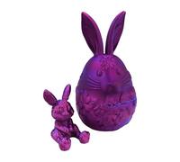 Small Kitchen 3D Printed Easter Egg Decorations Realistic Animal Toy For Kids And Adults Carnival Jokes (B, 15.2cm)