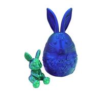 Small Kitchen 3D Printed Easter Egg Decorations Realistic Animal Toy For Kids And Adults Carnival Jokes (D, 15.2cm)