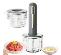 Small Kitchen Chopper - HIPS+PET 24.5 x 9.5 x 4.5 cm | Electric Vegetable Food Crusher | Dishwasher Safe Mini Grater for Fruits Porridge and Prepare Meals