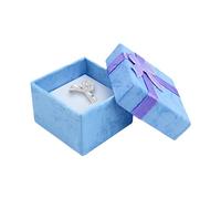 Small Kraft Jewelry Gift Box with Bow Knot and Lids for Presents and Gifting (Purple)