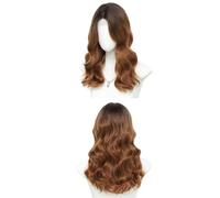 Small Lace Front Wig Middle Part Wavy Synthetic Wigs Natural Looking 18 Inch Wig for Women(T30#)