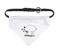 Small 'Lamb Eating A Flower ' Dog/Cat/Pet Bandana (PD00063679)