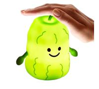 Small Lamp for Nightstand, Silicone Bitter Gourd Shape Green Night Light, ABS Novelty Lighting, Soft Glow, Portable Design, Perfect for Living Room, Study, Family, Travel, Camping, 14.1x9.6x13.4cm