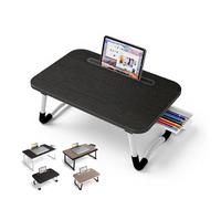 Small Lap Desk，Laptop Bed Desk 48 x30 cm for Breakfast in Bed, Work and Study, Home Office, Laptop Stand for Sofa、Couch、Bed, (Small Black 48x30)