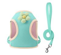 Small & Large Dogs & Cats Escape-Proof Adjustable Harness for Personalized Vest with Seat Belt Clip | Puppy Essentials for Travel, Walking & Training(Turquoise,XL)