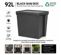 Wham Bam Black Recycled Storage Box 92 Litre