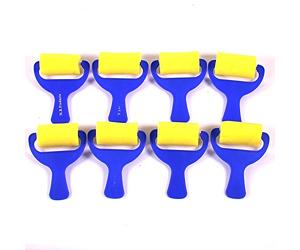 Small & Large Paint Sponges Rollers for Art Painting Pack of 10 Foam Brush Applicators by BCreative ®
