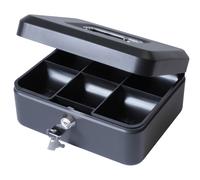 Small Large Petty Cash Money Box Safe Tin with Key Lockable 4 6 8 10 12 Inch