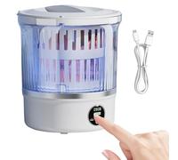 Small Laundry Washer - 3L Rechargeable Tumble Dryer Waterproof Digital Display Silent Portable Machine | Clothes Cleaner with Non-Slip Base, for Home, Apartment, Dorm, Cam