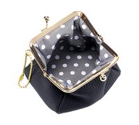 Small Leather Coin Purse - Kiss Lock Bag | Portable Change Purse - for Girls Ladies Wives Students Travelers Collectors Professionals Shopping Traveling Lipstick Cash Cards Receipts