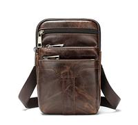 Small Leather Shoulder Crossbody Bag, Mobile Phone Waist Bag, Outdoor Sport Travel Sling Chest Bag, Cross Body Purse Messenger Bag With Belt Clip Holster Wallet Belt Loop Waist Pouch
