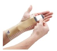 (Small Left, Beige) Actesso Breathable Wrist Splint: Ideal Wrist Support for Carpal Tunnel, Sprains & Tendonitis