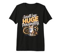 Small Legs Huge Personality Munchkin Cat Lover Owner Premium T-Shirt