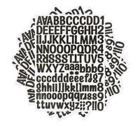 Small Letter Number Alphabet Stickers - 8 Sheets Waterproof Self Adhesive Black Style for Mailbox, Window, Door, Cars, Trucks, Address Number - 1 Inch
