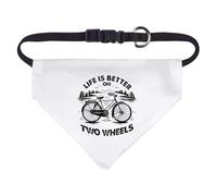 Small 'Life Is Better On Two Wheels' Dog/Cat/Pet Bandana (PD00057639)